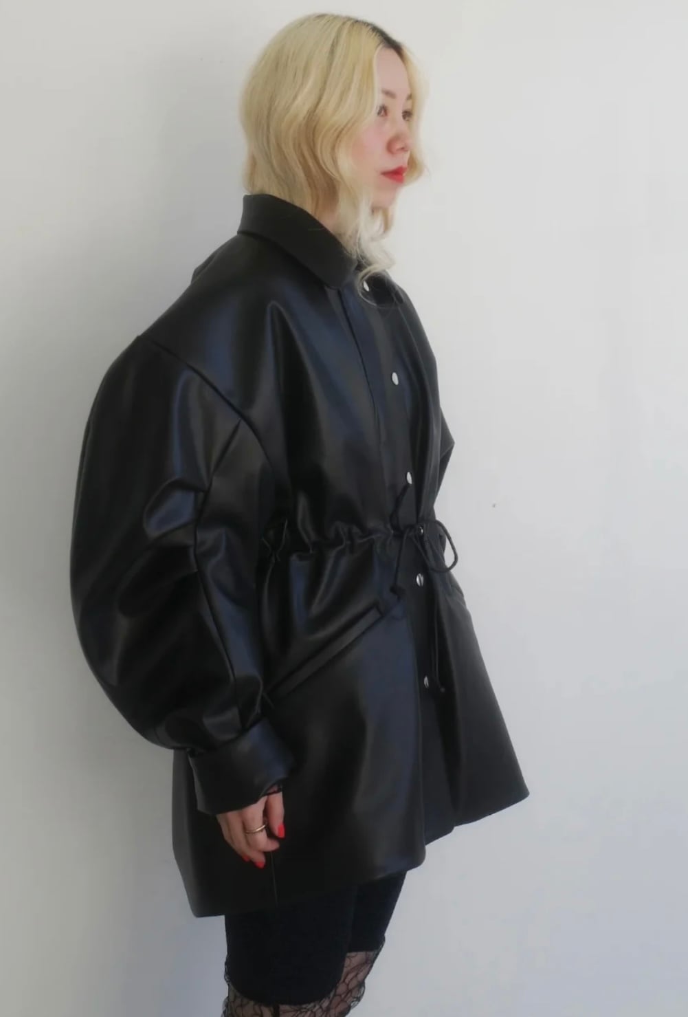 【最終値下げ】DECO FAKE LEATHER OPEN JACKET DECO fake leather open jacket | AAR