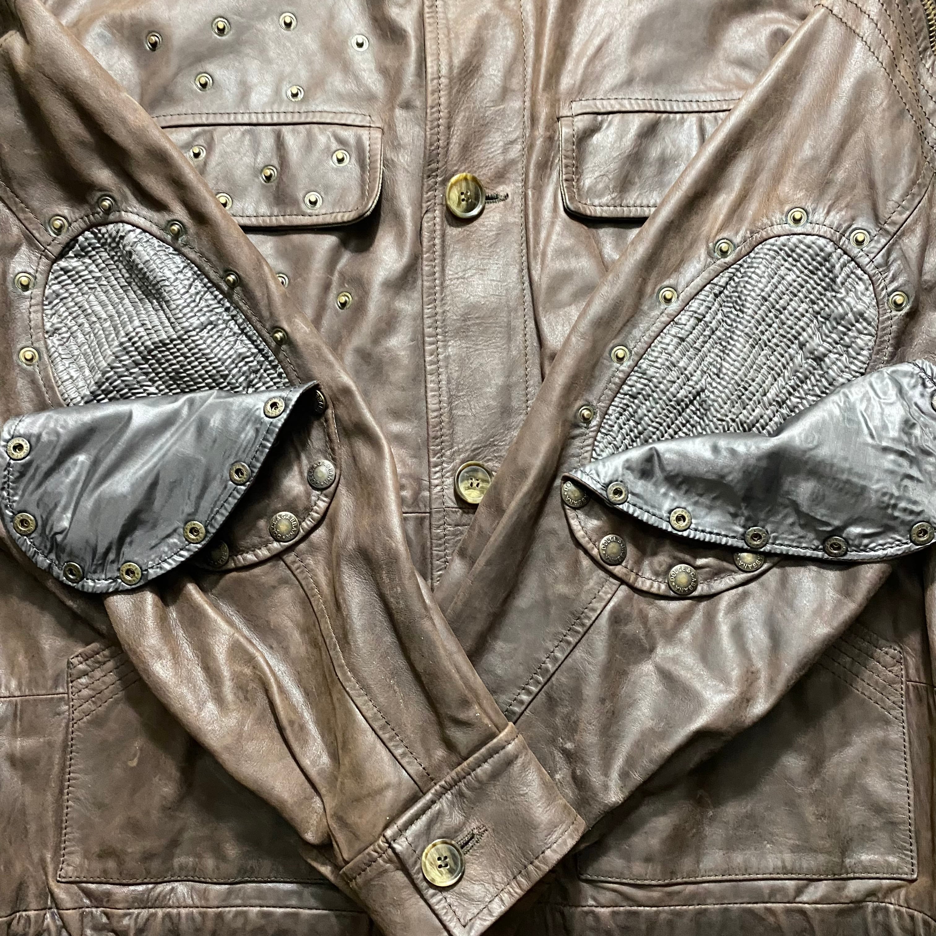 archive 2003AW DOLCE&GABBANA goat leather parachute coat | NOIR ONLINE