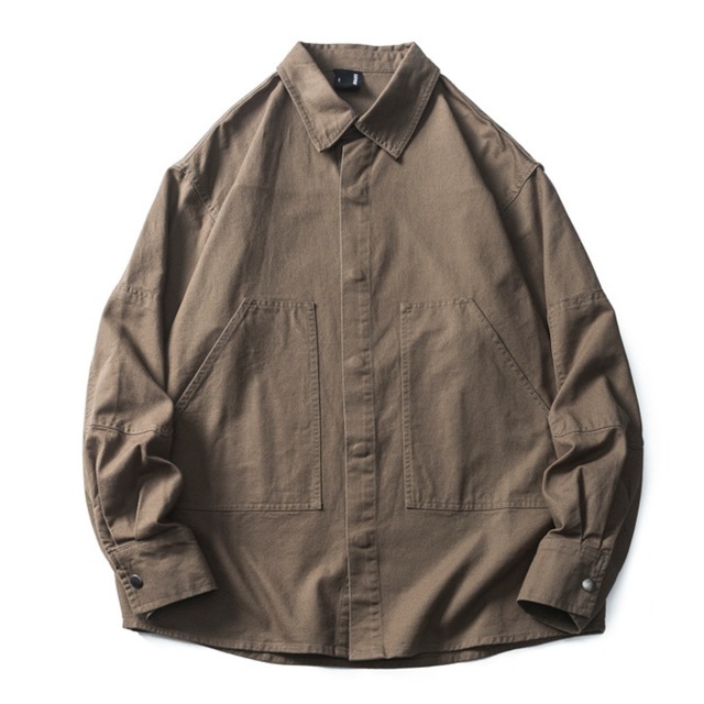 フライフロントラージポケットワークシャツ【220737】