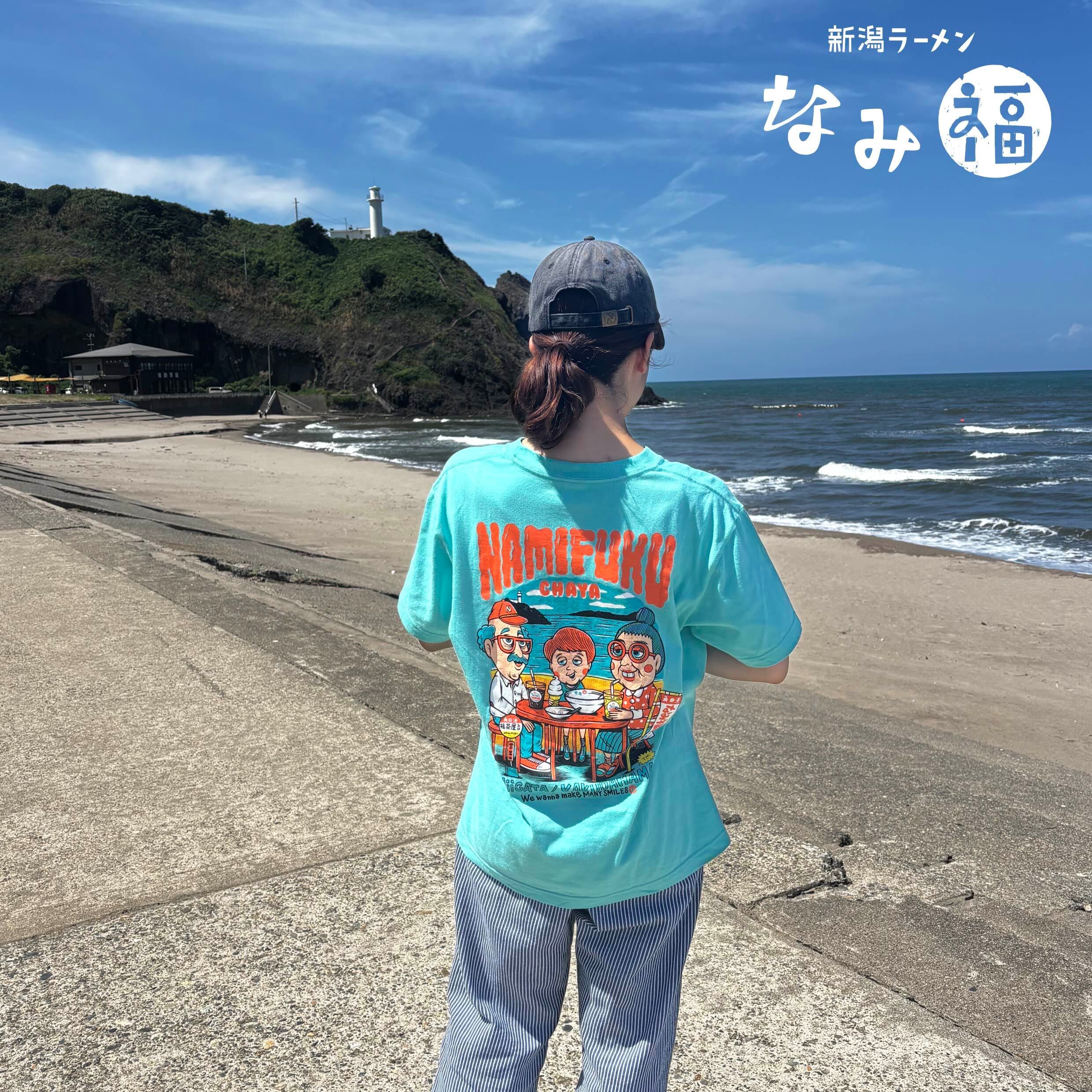 TM paint NAMIFUKU CHAYA Tシャツ（ミントグリーン）【通常便】 | 新潟