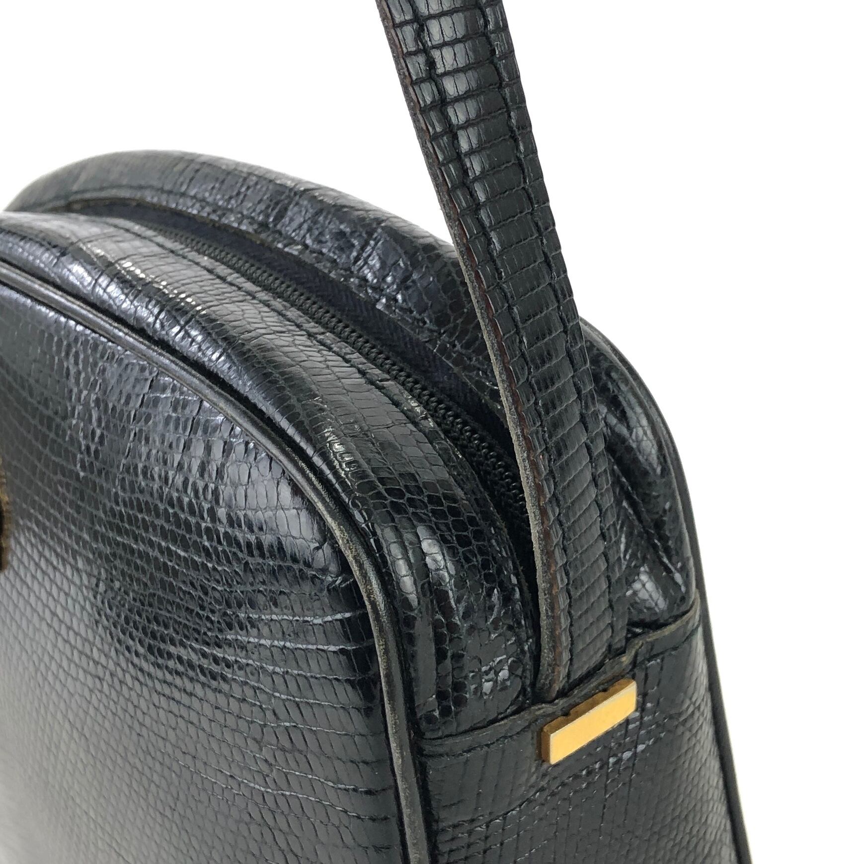 CELINE セリーヌ エンブレム トリオンフ リザード ポシェット クロス
