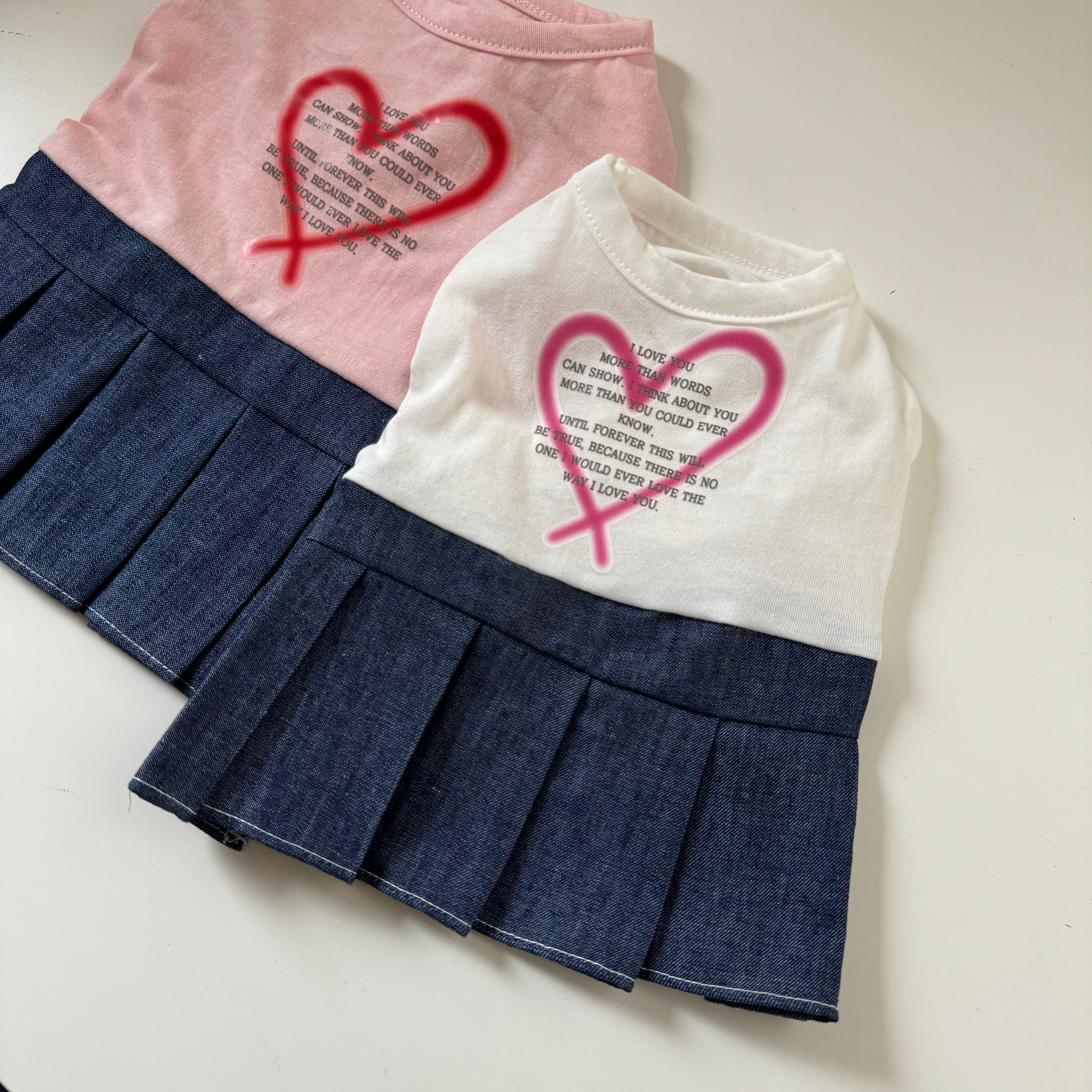即納/【korea select】 denimskirt heart