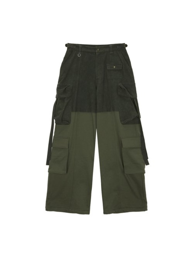 [MATIN KIM] JERSEY MIXED CARGO PANTS IN KHAKI