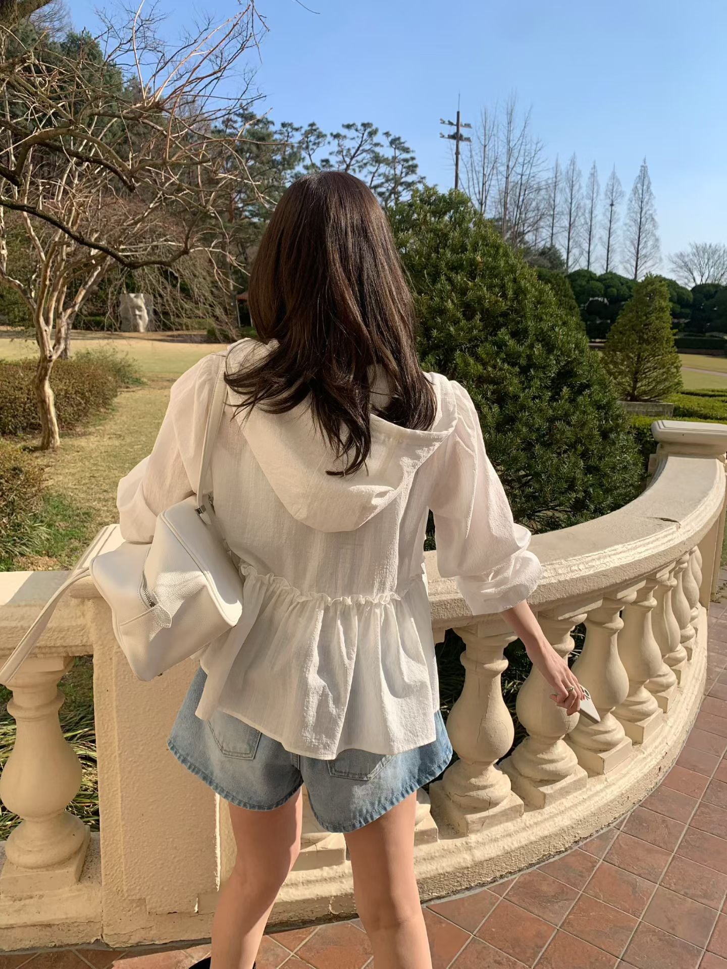(即納)mellounge / Nana Hood Blouse