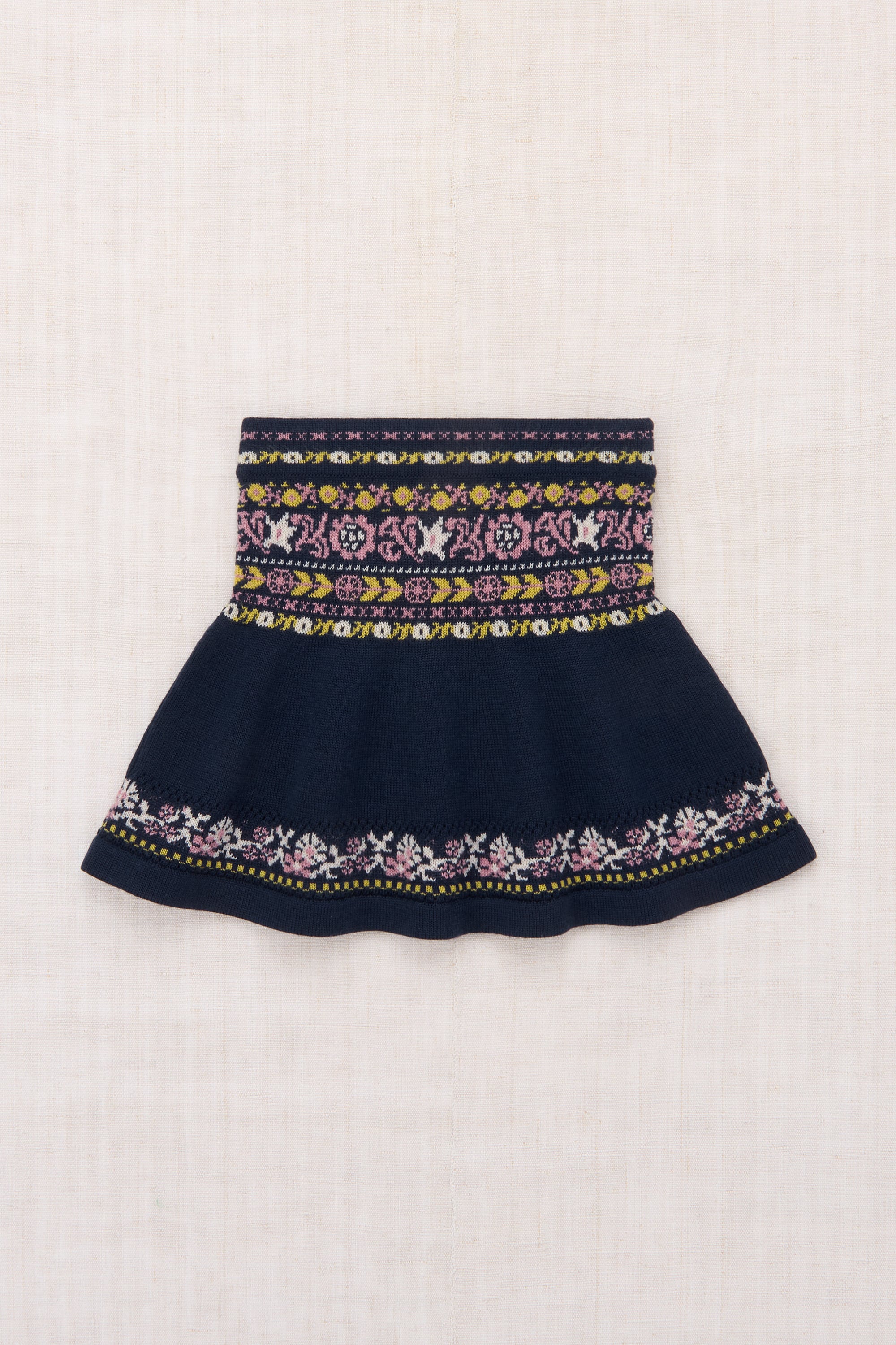 KIDS【Misha & Puff】25 winter drop1 / Fiona Skirt / Ink Eyelet Ribbon / 4.6y