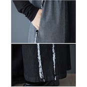 ワイドレッグ フリンジ デニムパンツ 00166