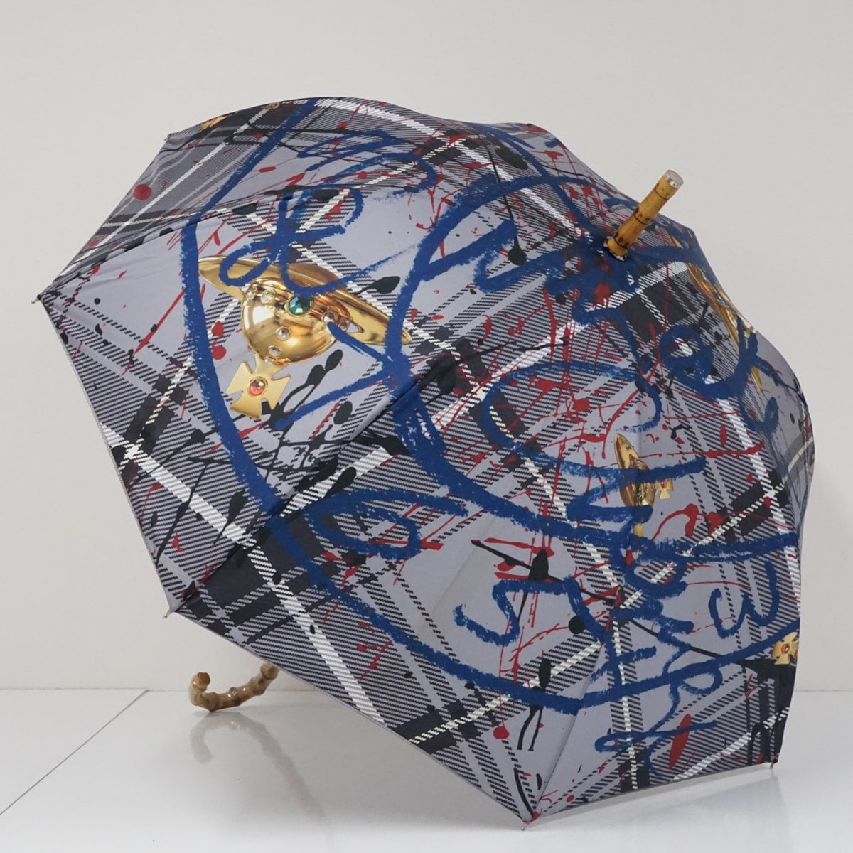 日傘 CELINE セリーヌ USED品 マカダム 晴雨兼用 ブラック スカラップ