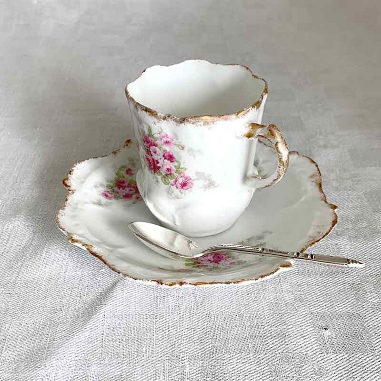 モカスプーン　エルキューイ　ERCUIS　シルバープレート　アイスクリームにも ２本セット