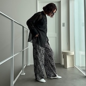 ウェーブペイント柄PT/ブラック