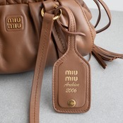 ミュウミュウ ジョワ ミニ ショルダーバッグ ブラウン レザー