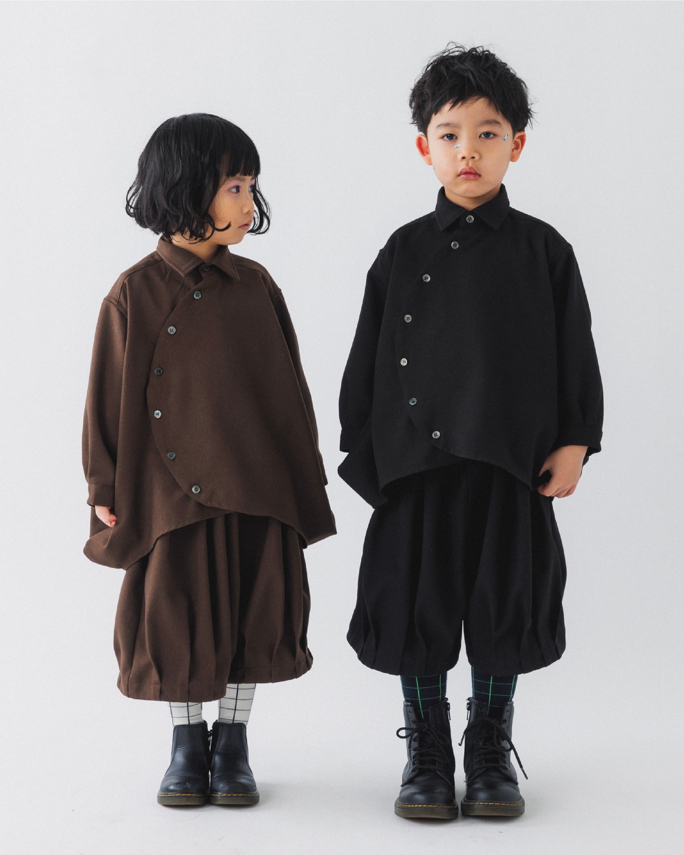 nunuforme 26AW 】 サークルシャツ / 06-nf26-545-029 / Brown / KIDS