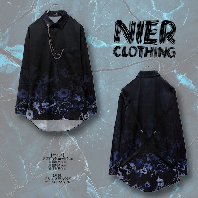 DARK FLOWER GRADATION SHIRT【チェーン＆ハーネス付き】