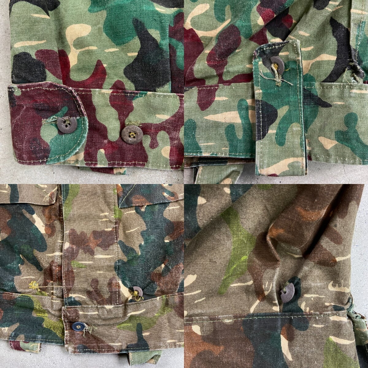 50〜60年代 スペイン軍 アメーバカモ リバーシブル フィールド