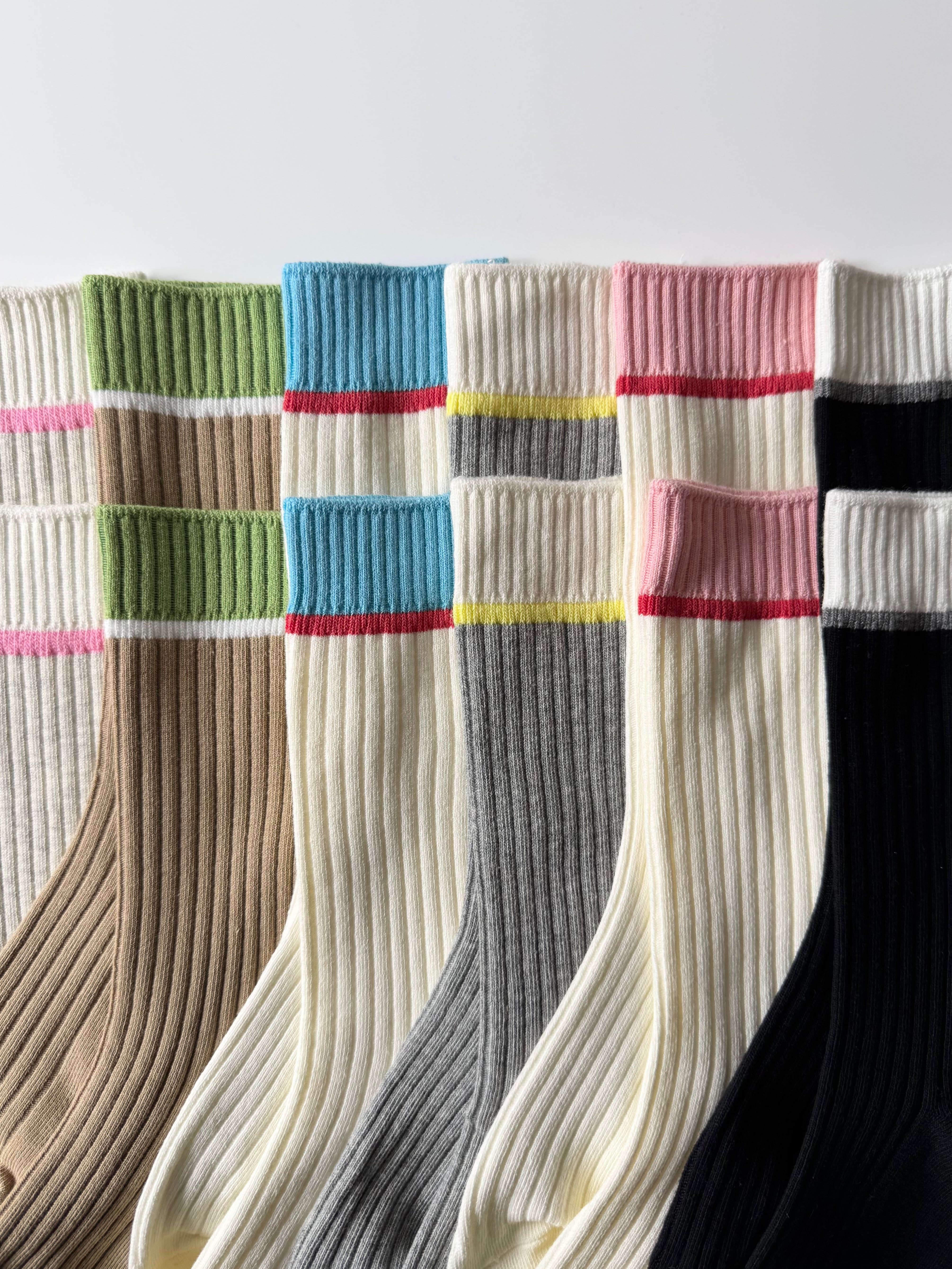 バイカラー リブ socks（20〜25cm）4315