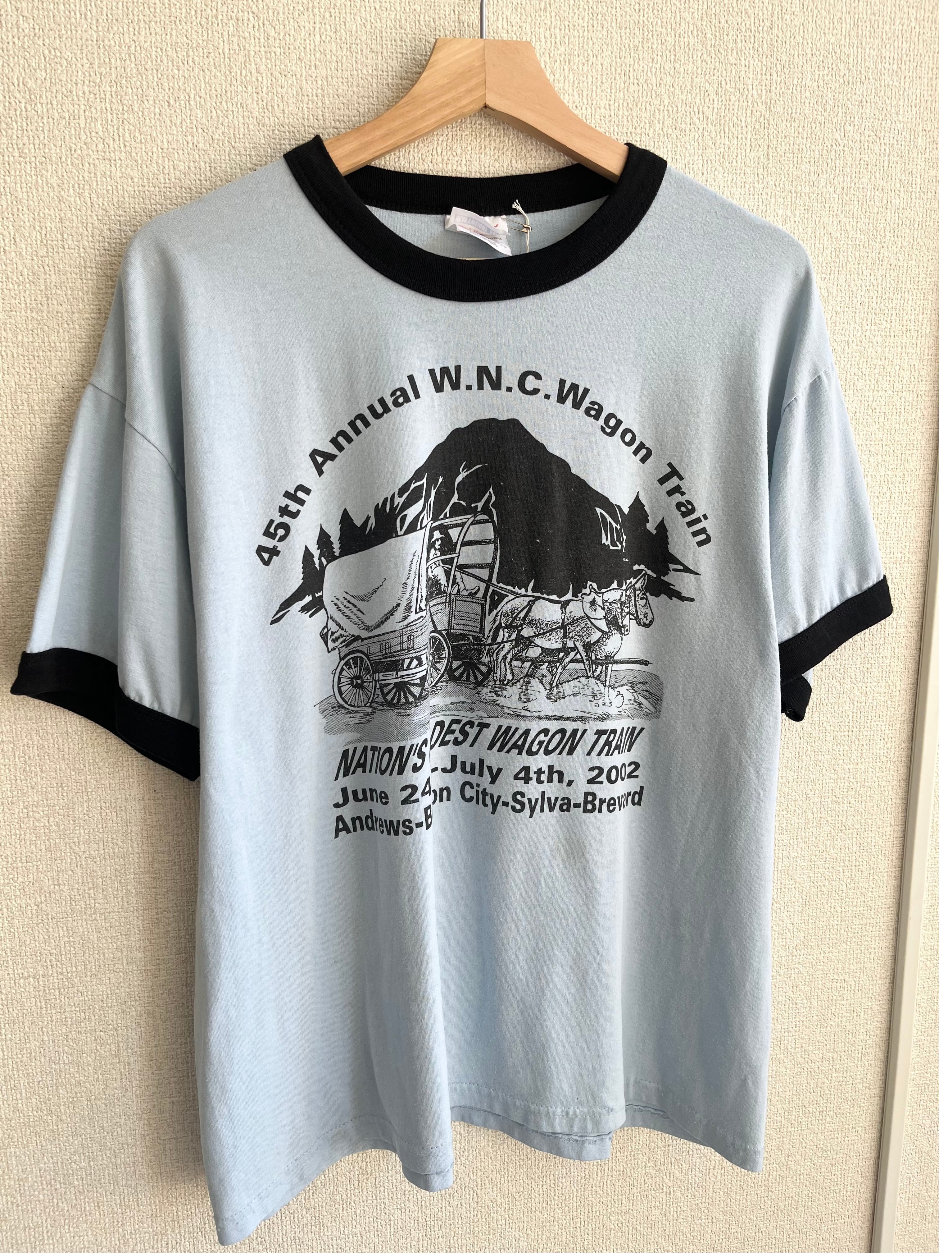 古着 90'S Hanes リンガーT "45thAnnual W.N.C.WagonTrain"