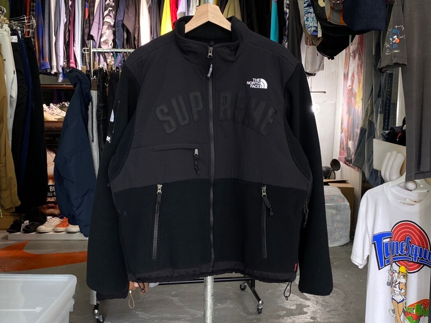 Supreme × THE NORTH FACE ARC LOGO DENALI FLEECE JACKET BLACK 