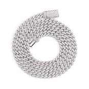 【Ice127】Moissanite Iced Out Prong Chain Necklace (6mm)