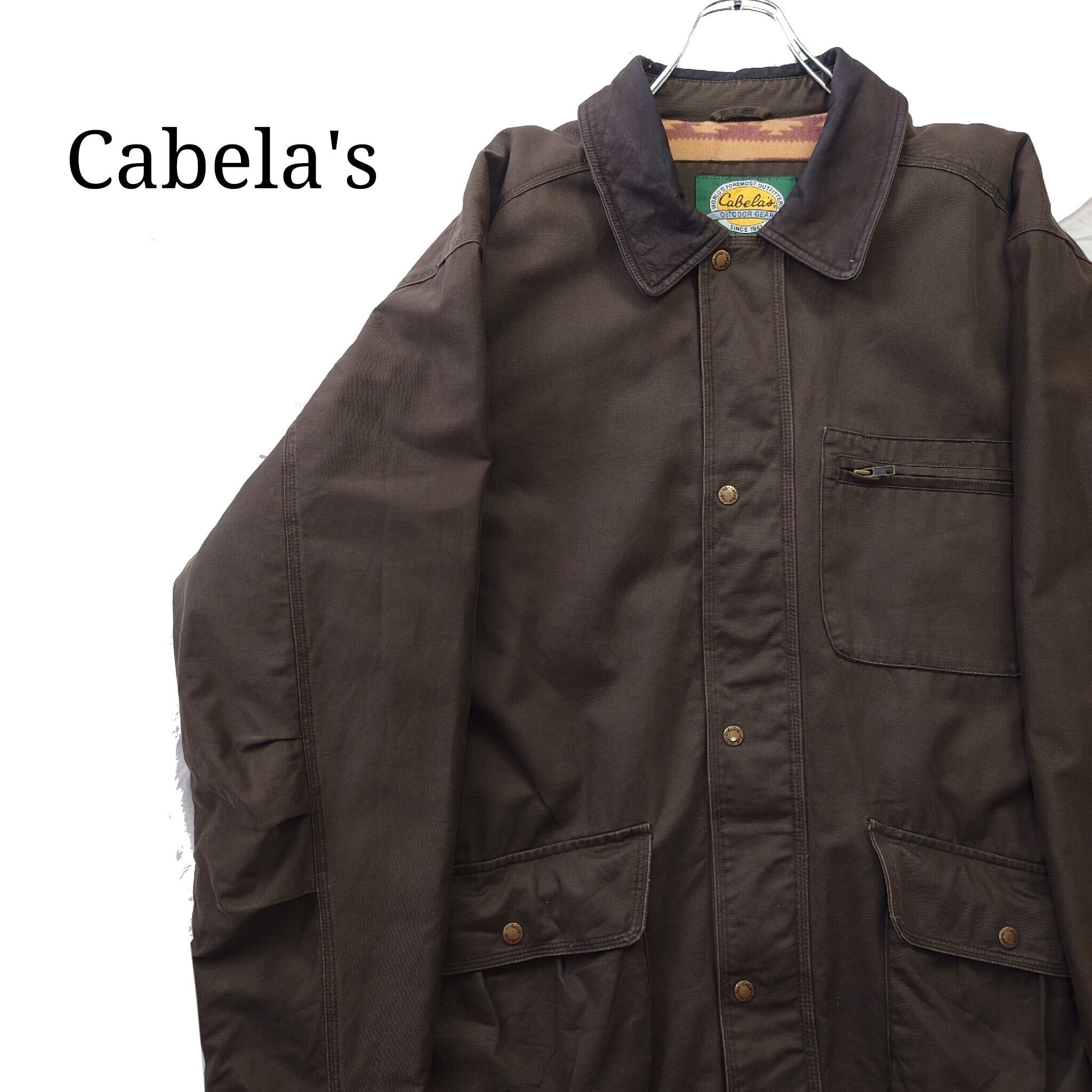 Cabela's ハンティングジャケット 無地 ブラウン ビッグサイズ 古着