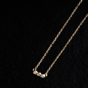 【Lamia】S925 triple zirconia necklace  #nn14