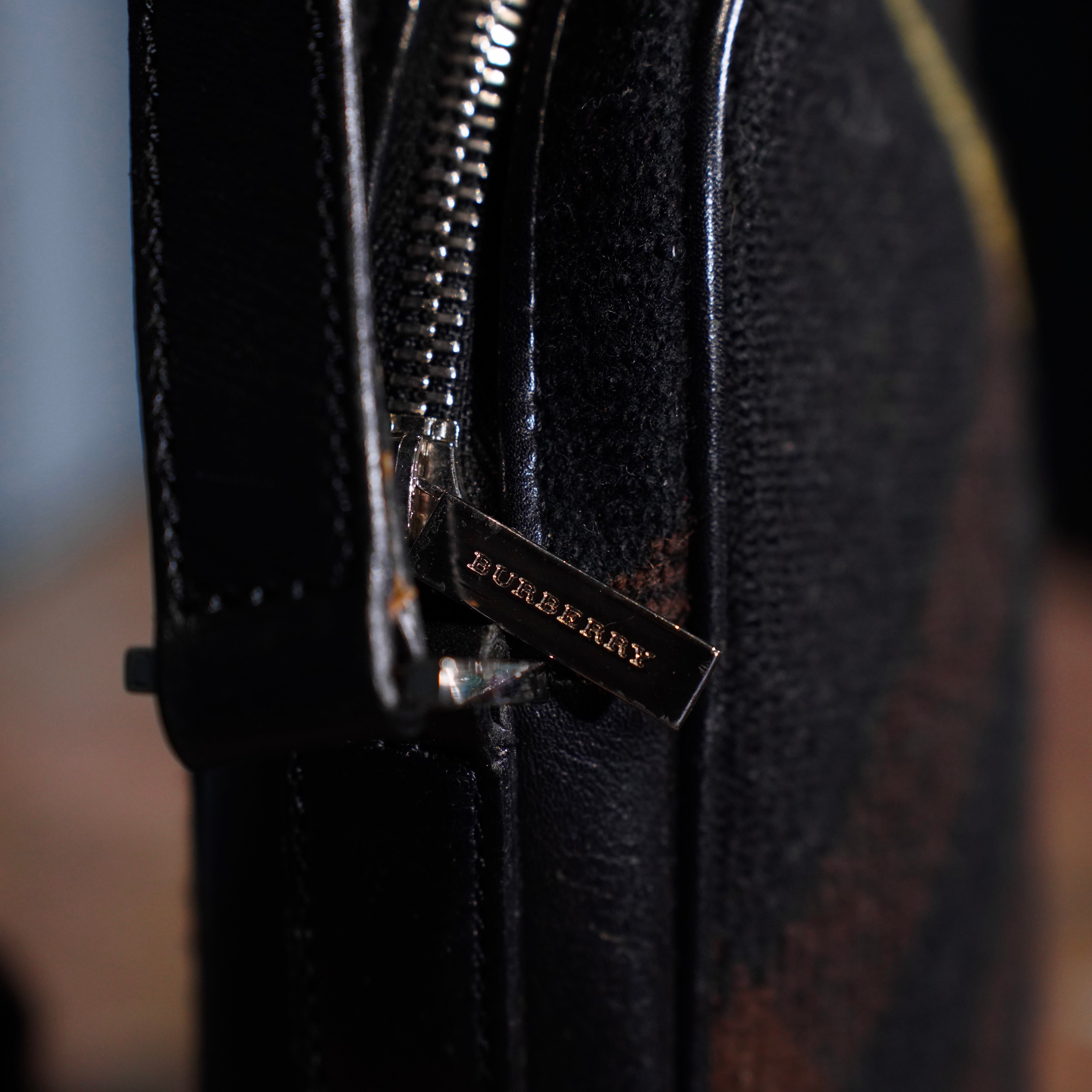 BURBERRY CHECK PATTERNED TWEED WOOL MINI SHOULDER BAG/バーバリー