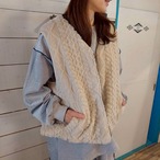 型おしボアキルティング　リバーシブルベスト　1440　フリーサイズ