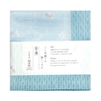 ふし糸織の 綿ハンカチ 金魚 京都謹製