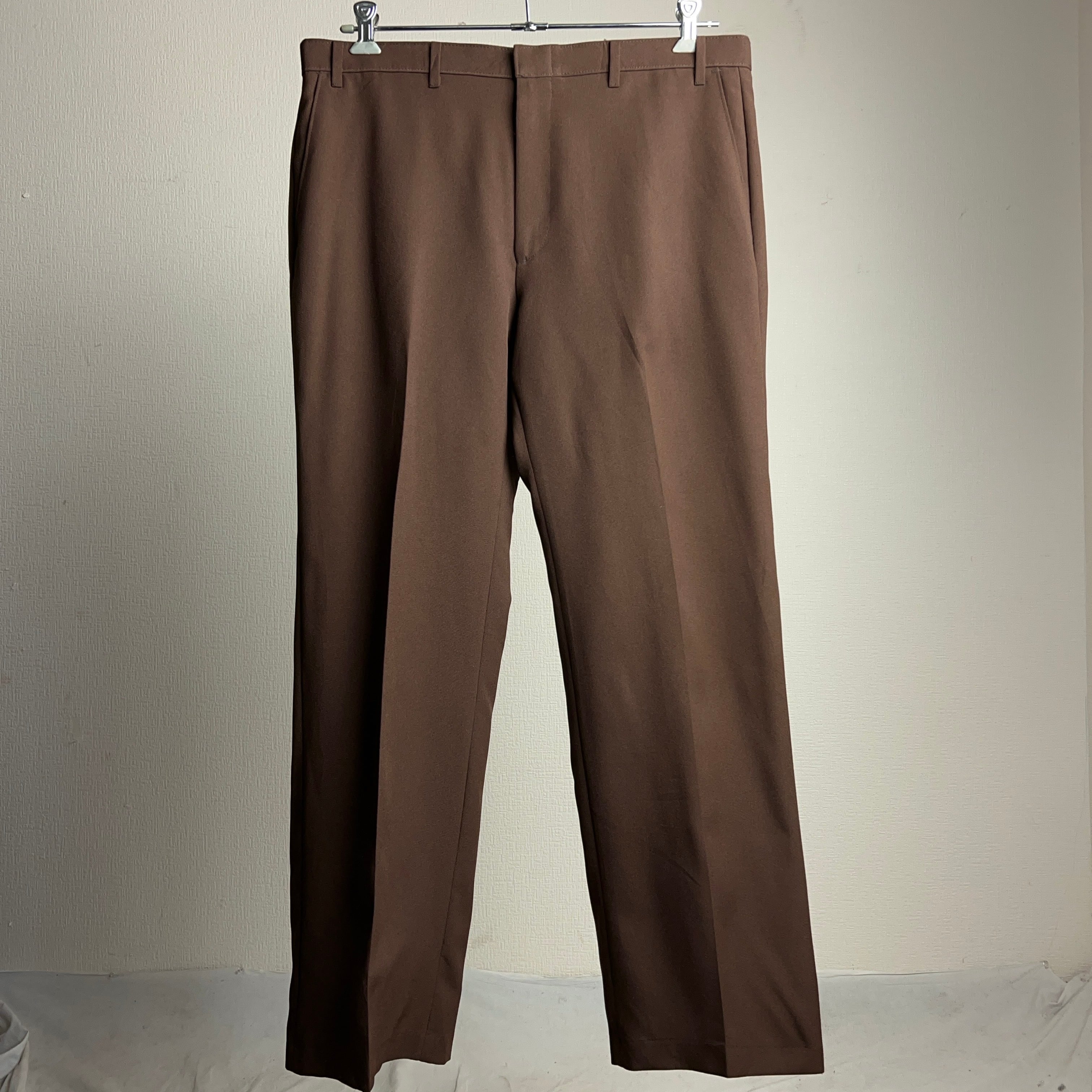 80's LEVI'S ACTION SLACKS STA-PREST Slacks Brown W37 80年代 