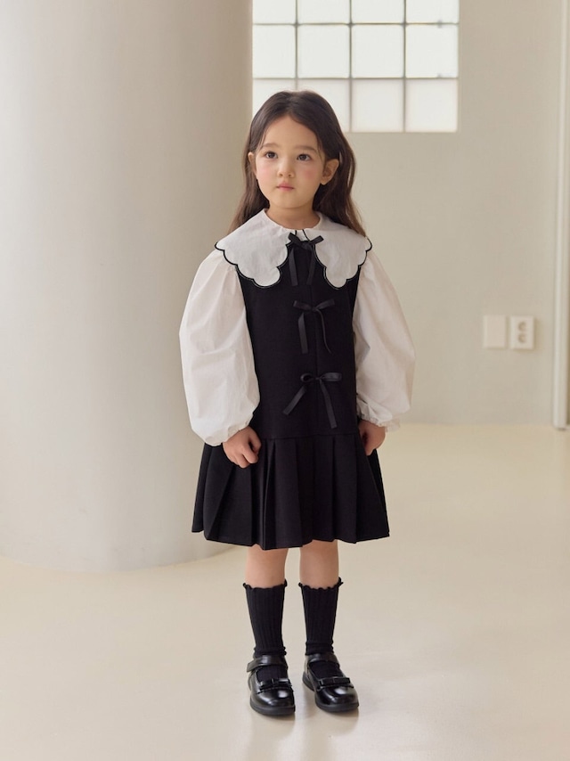 【取寄】daily bebe|ribbon dress|リボンボンワンピース|XS-JL|kids&jr|26 spring