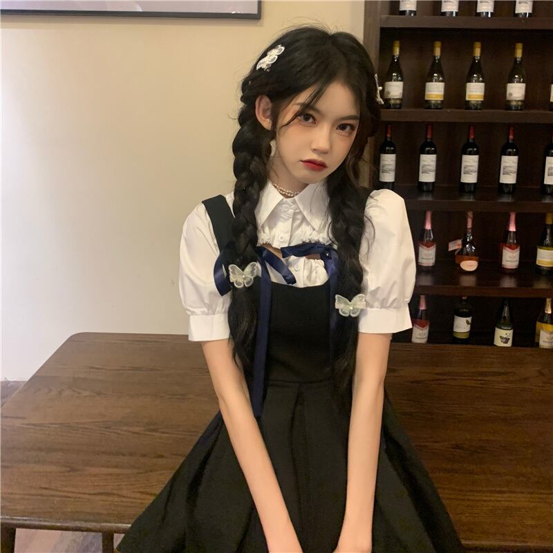 レッドスタイルスカート サマードレス ホワイトシャツ 夏物 萌量不足95162960058