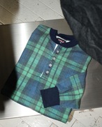 80s~ YALE Sportswear Blackwatch Pattern Henry-Neck Sweat USA製