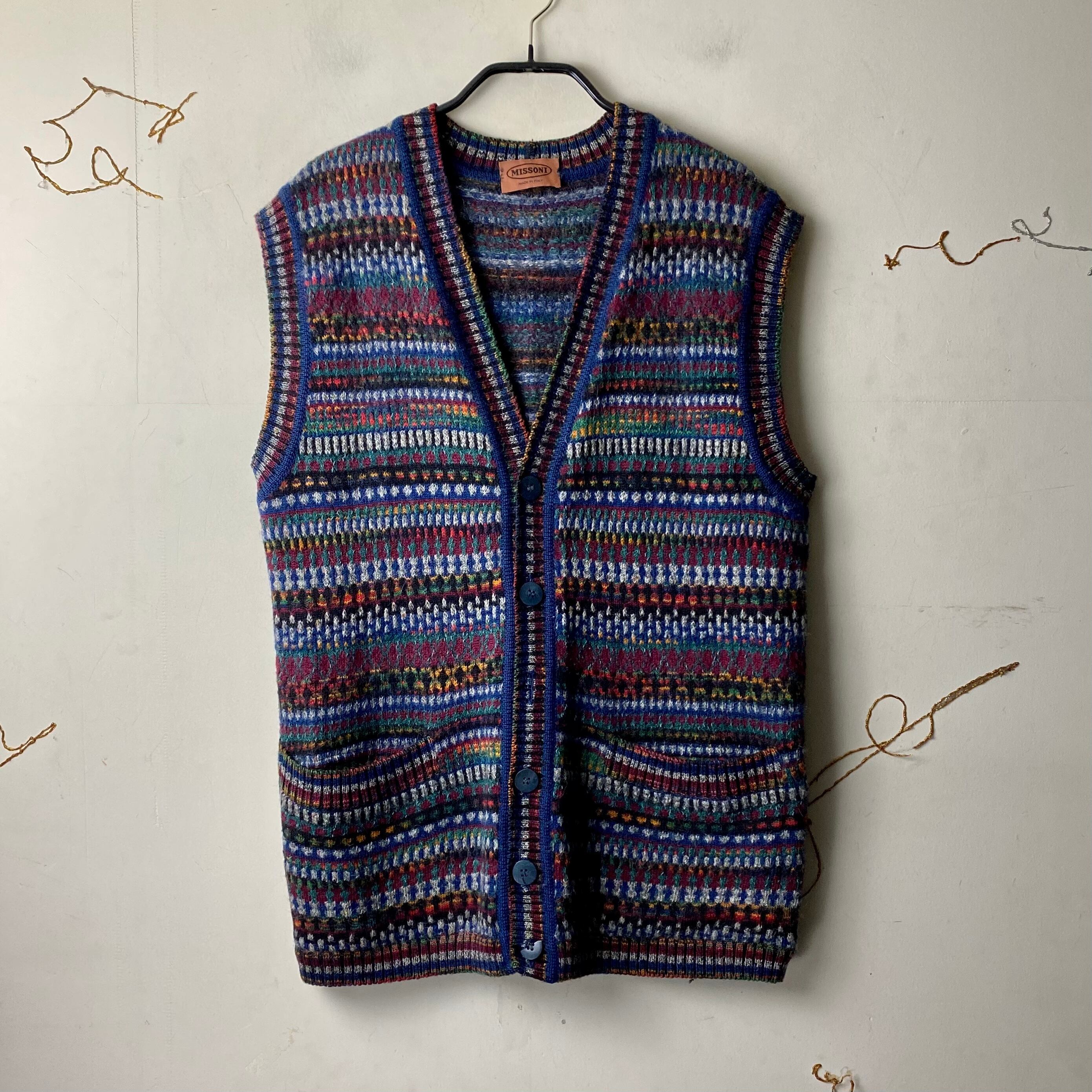 vintage MISSONI multicolor woven knit vest | NOIR ONLINE