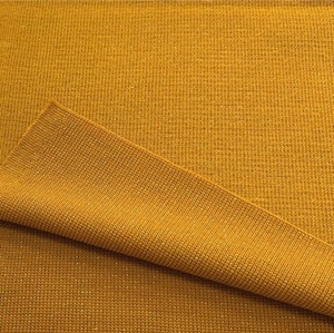 ★TB689◆2m◆アクリル混ラメ入りリブニット生地◆マスタード系