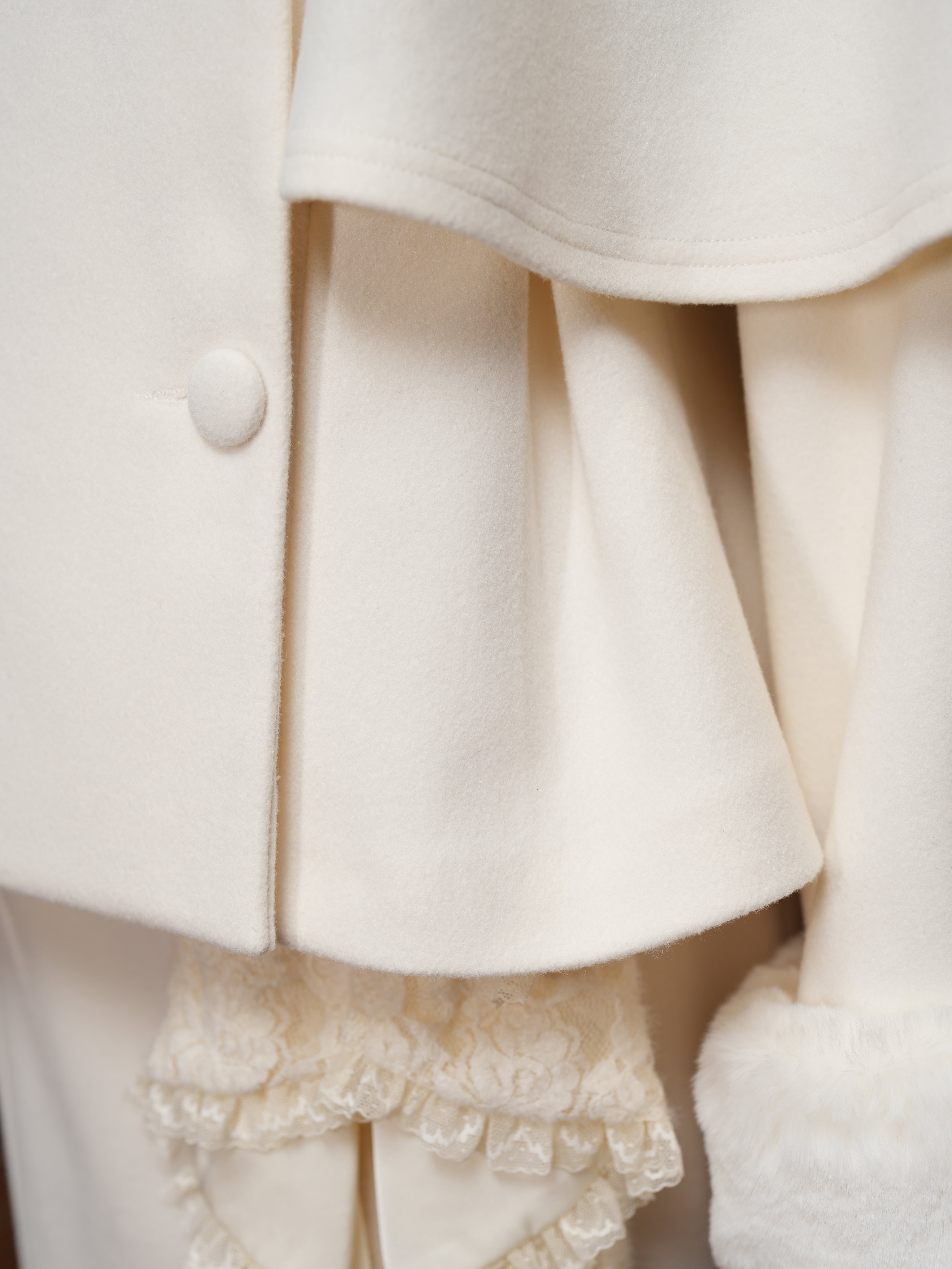 50S～60S　ヴィンテージ　ファー襟付クロップドコート　ベルベット　ジャケット 50S～60Sヴィンテージファー襟付クロップドコートベルベットジャケット