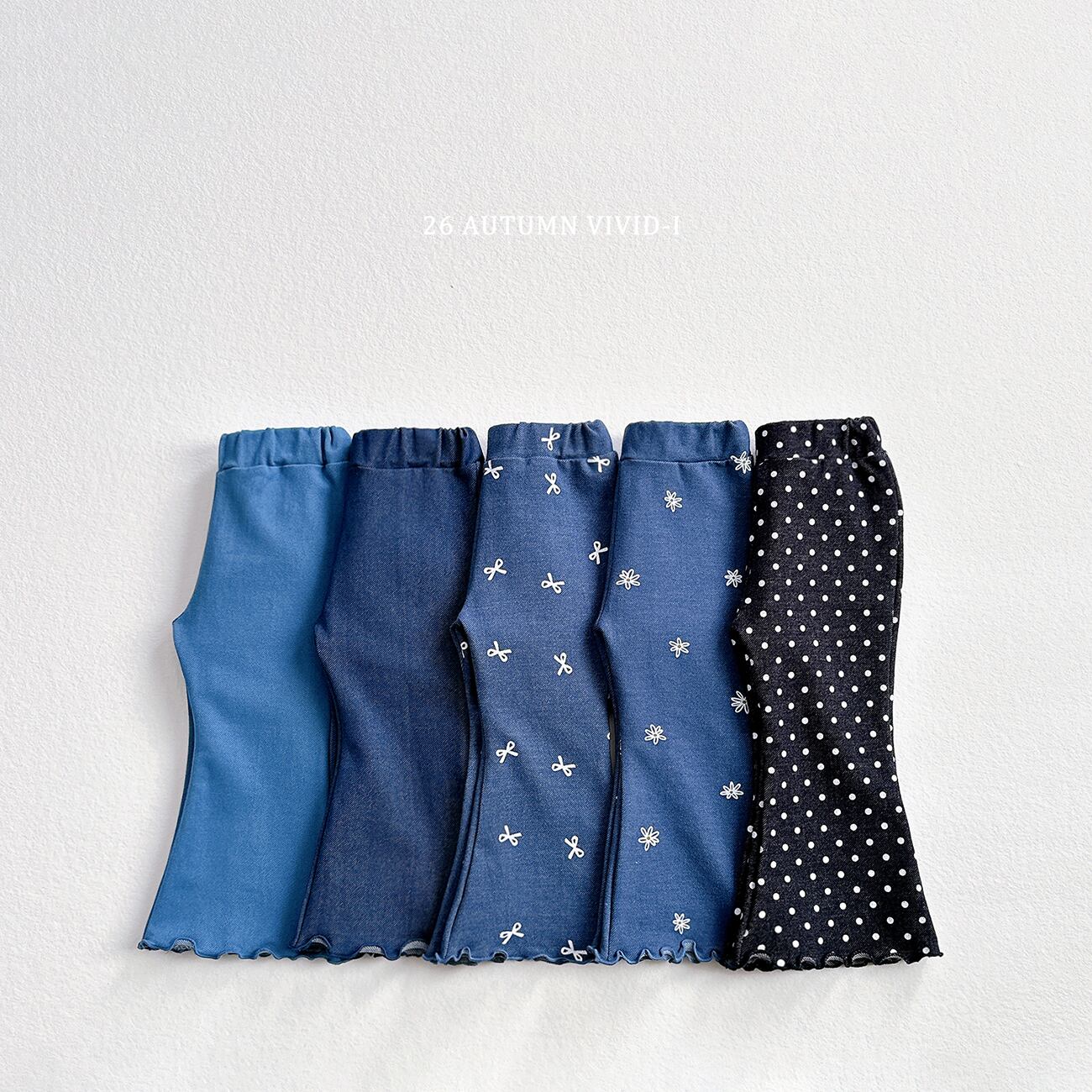 soft denim flare pants【VIVID】※※10月下旬発送予定