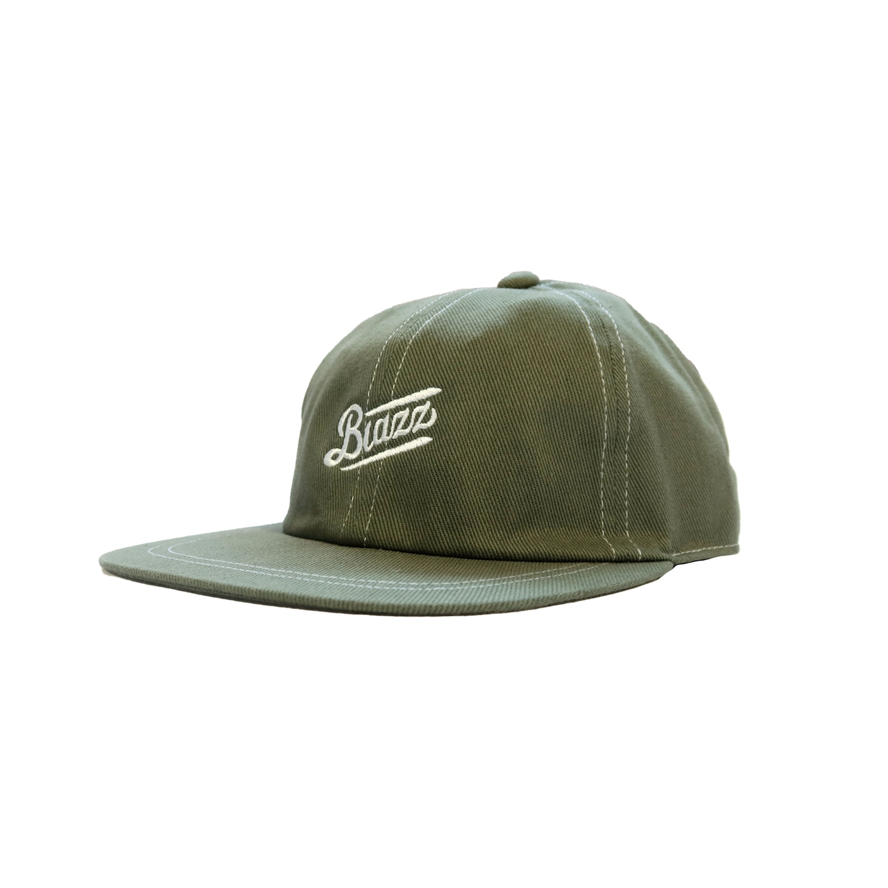 LOGO WHITE Needle Work Light Weight Cap [OLIVE]