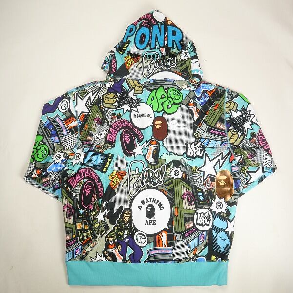 Size【L】 A BATHING APE ア ベイシング エイプ COMIC ART SHARK ZIP 