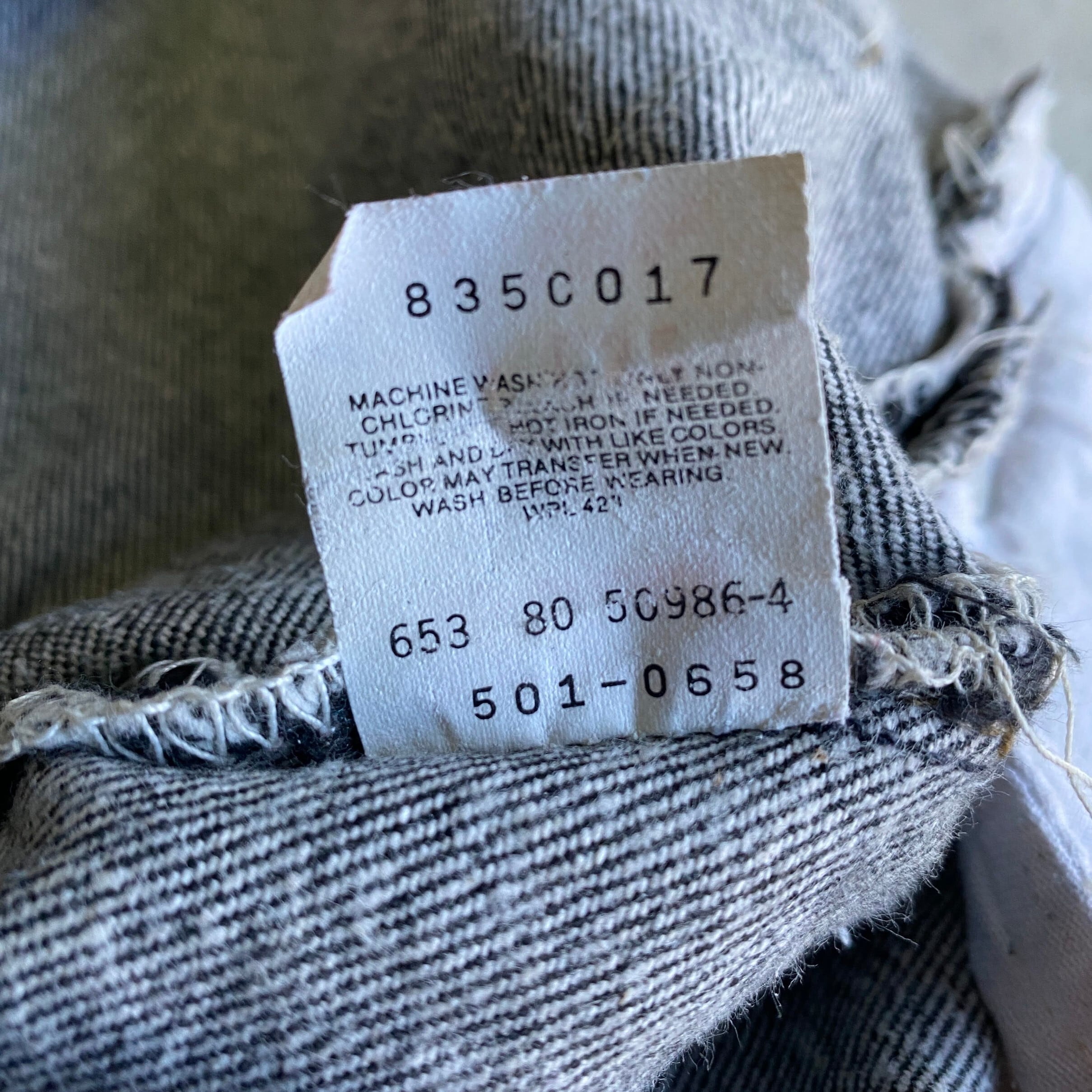 USA製 80年代 Levi's リーバイス 501-0658 先染め ブラックデニム