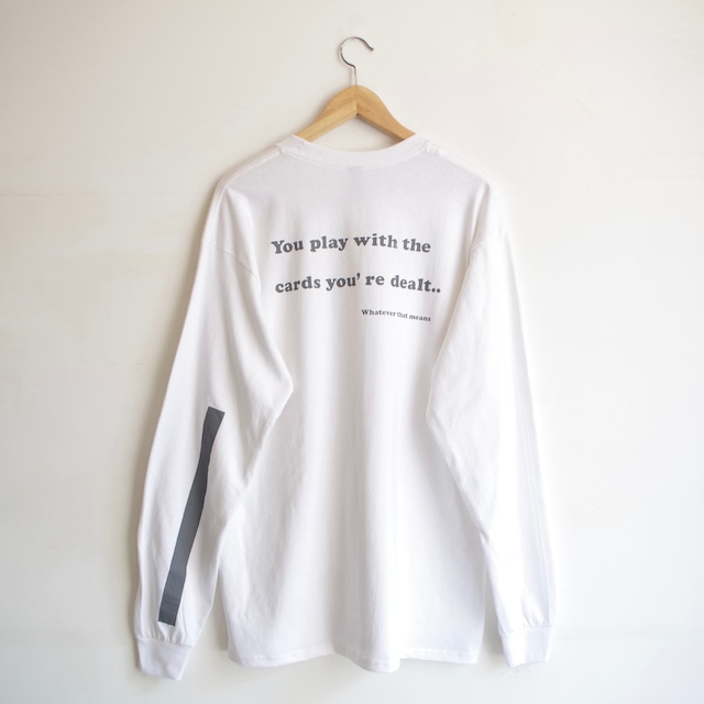 one f NUTS L/S Tee  White × Grey