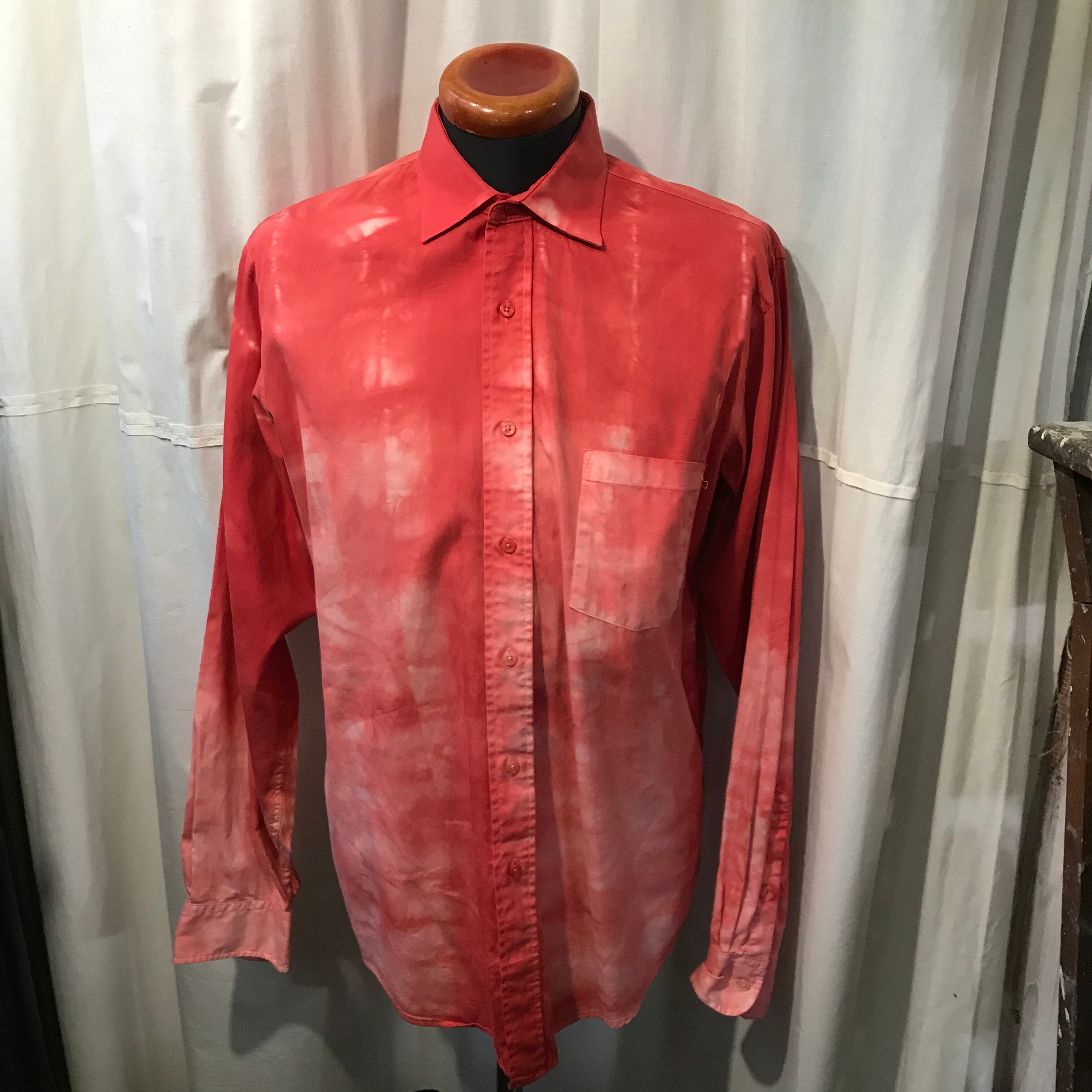 USA製 ~90's BENTLEY SQUARE タイダイ長袖シャツ 後染め メンズL