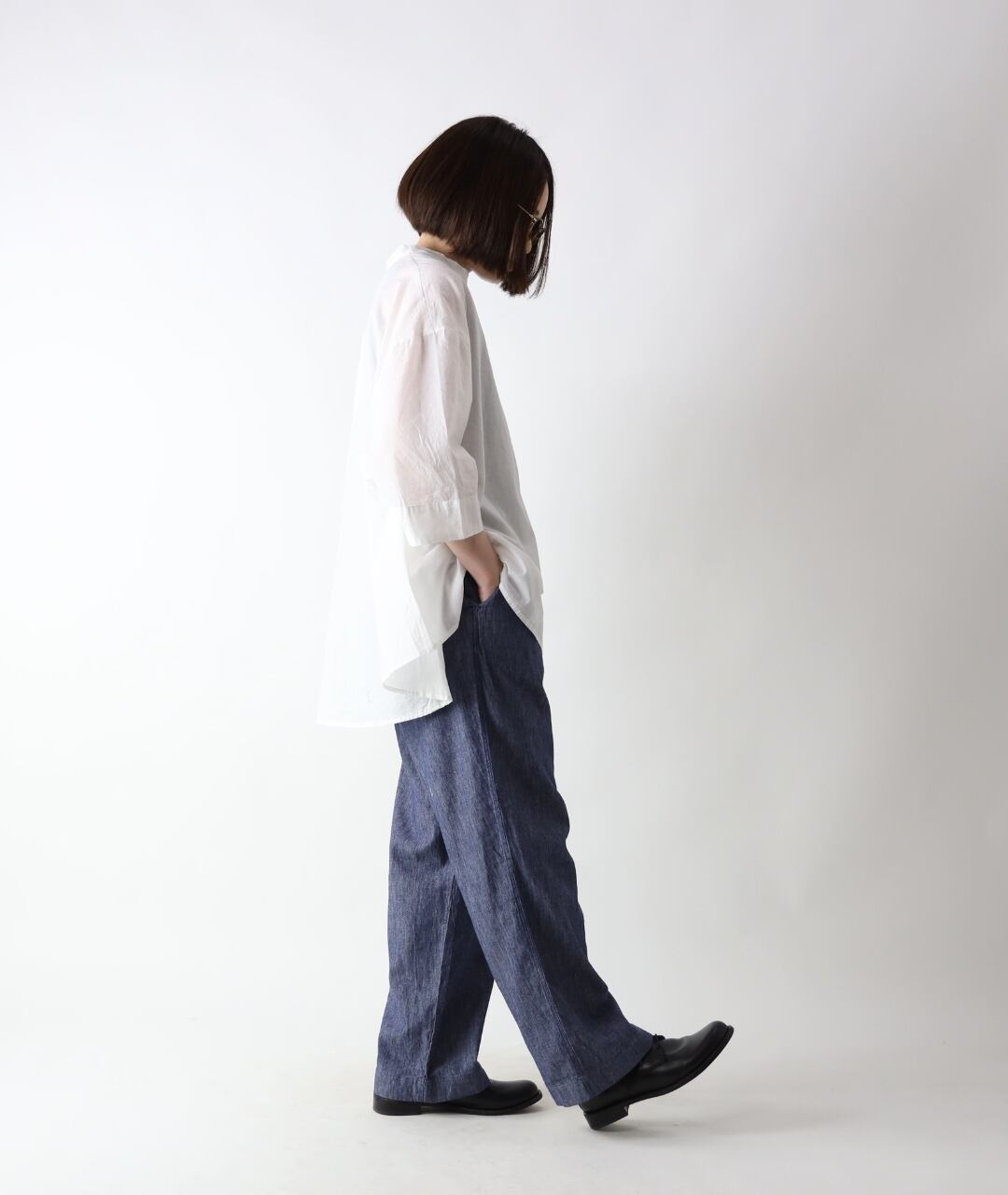 SO/コットンリネンスラブツイル ギャザーストレートパンツ | ROOM