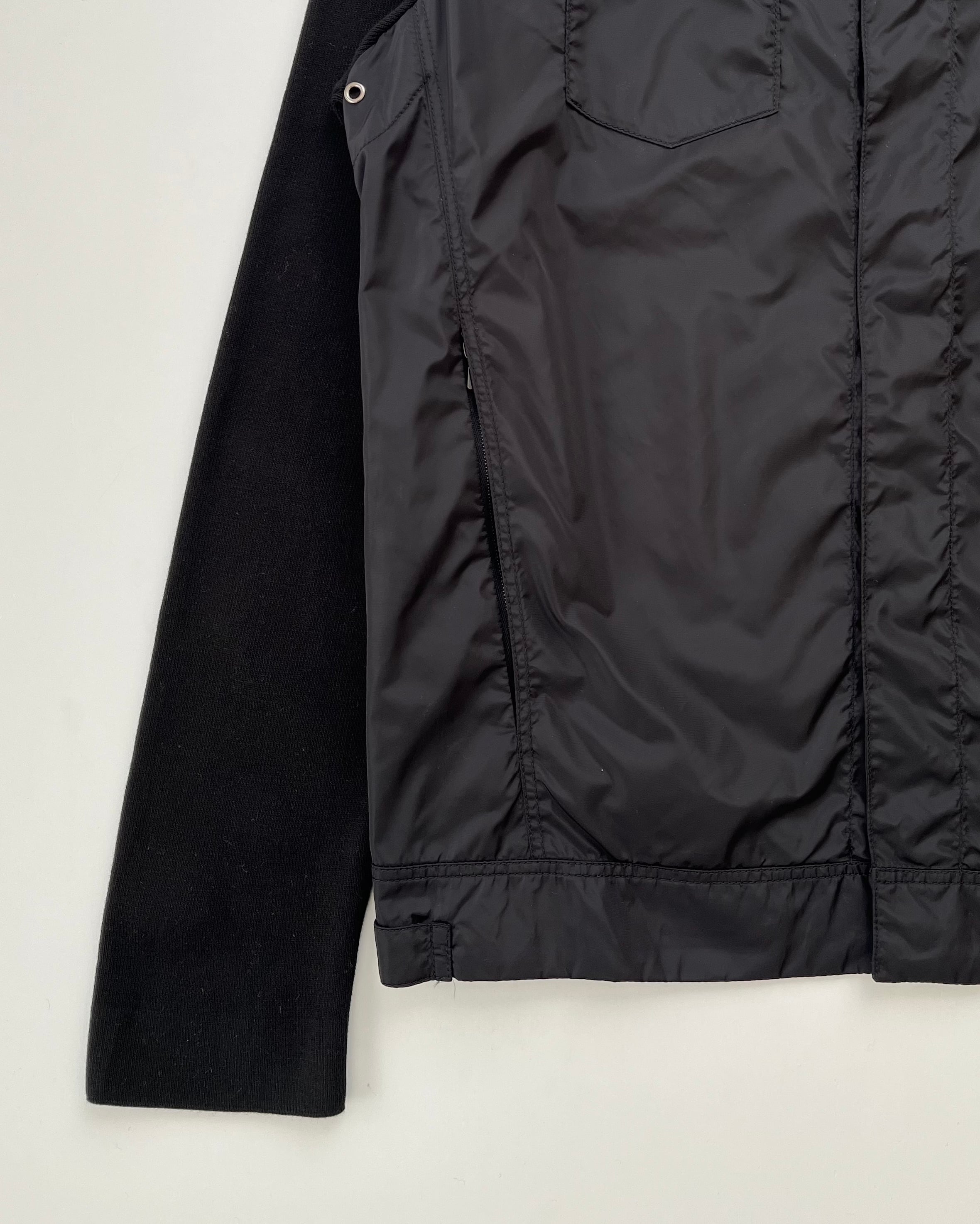 PRADA Early 2000s Cotton Nylon Hybrid Trucker Jacket | PAY ID