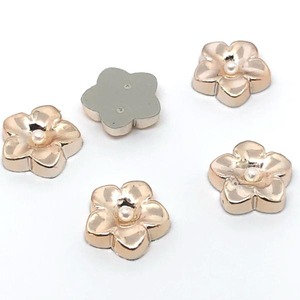 【6個】パールフラワーカボション/アクリル /フラワー/花/ボタン/パーツ