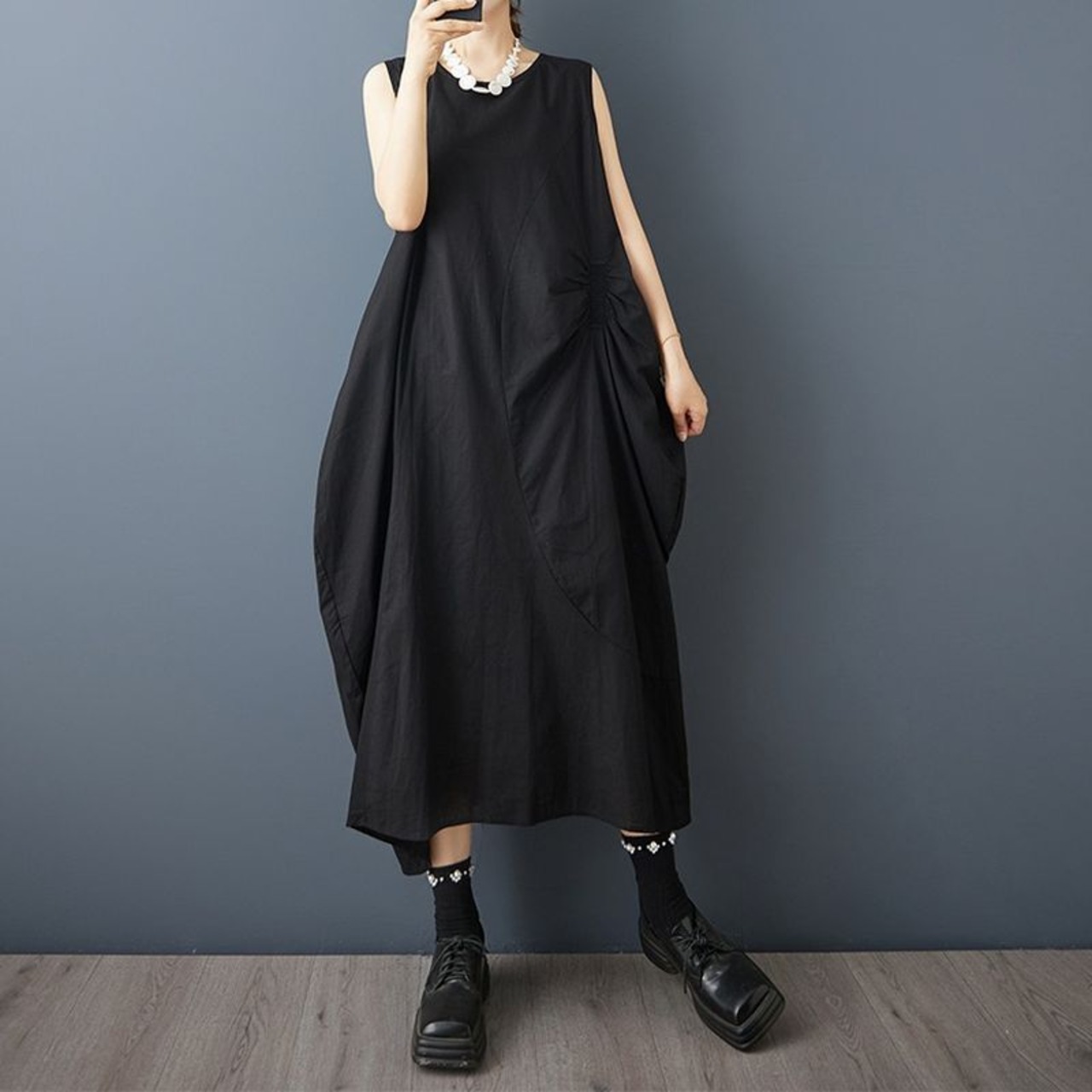 アシンメトリー コクーン ワンピース  30214