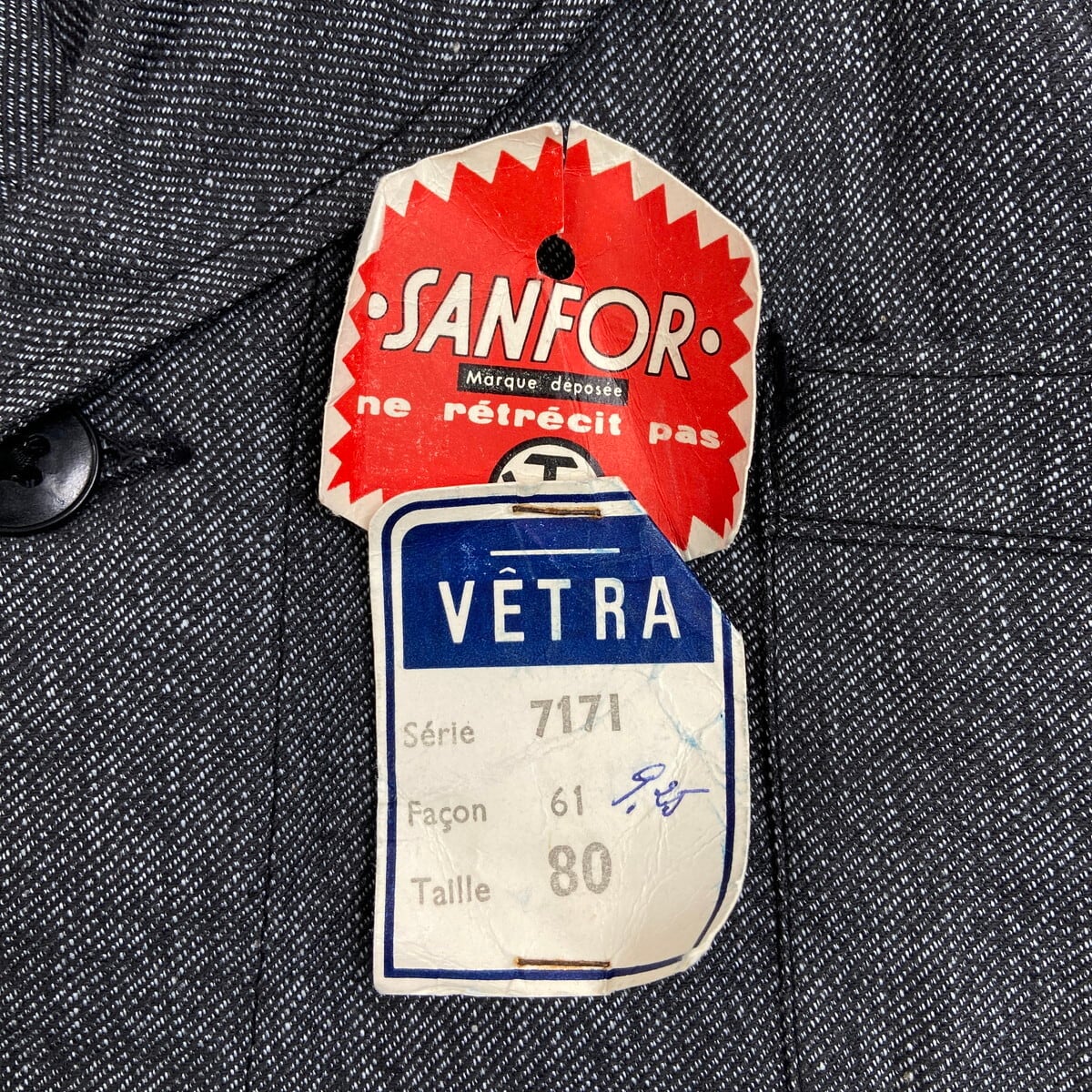 DEAD STOCK NOS 50年代 VETRA ブラックシャンブレー 黒シャン フレンチ