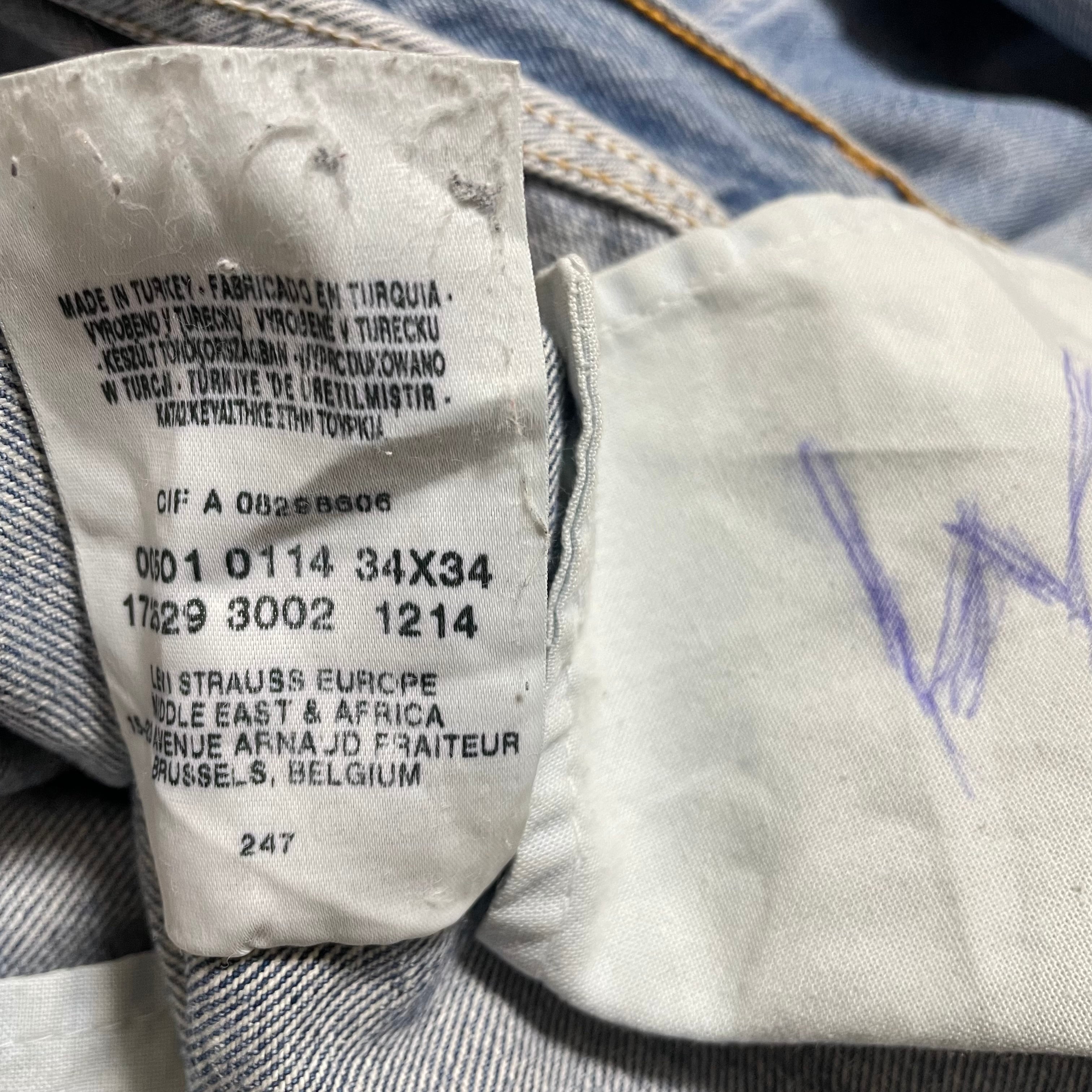 LEVI'S 501 トルコ製 デニム ジーンズ ジーパン W34 L34 リーバイス US