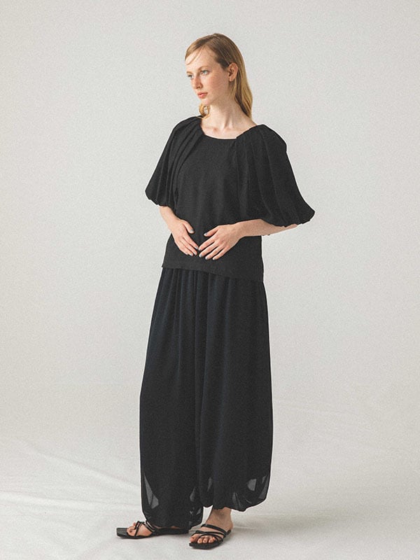 MECRE メクル シアーバルーンパンツ BLACK | hornnes.no