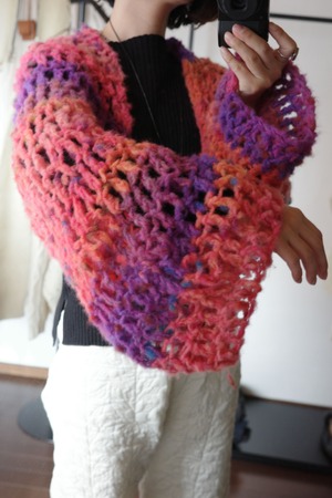 moderate moderate original hand knitted fringe cardigan