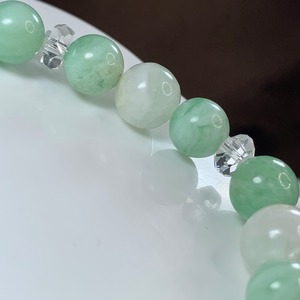 クリームソーダのようなフローライトシリカ・デザインブレスレット
