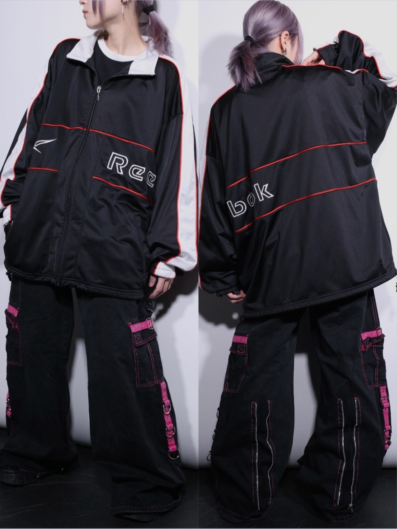 ”Reebok” 刺繍 logo design track jacket - 1