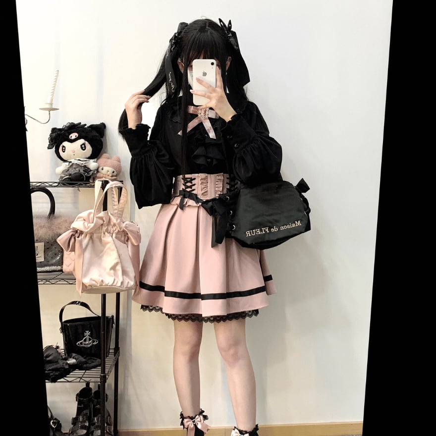 ロリータファッション通販 SEASONZ ゆめかわ 編み上げ ミニ